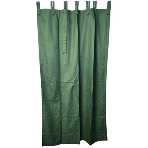 Vintage Tab Top Textured Curtain Panel - Green 48 x 80 - Picture 1 of 6