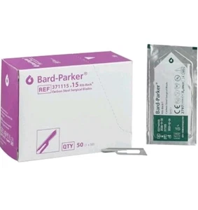 Cuchillas quirúrgicas estériles Bard-Parker acero inoxidable no. 15 (Caja de 50) Exp 2030 - Imagen 1 de 8