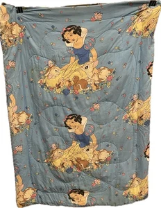 Vintage Disney Snow White Twin Comforter Reversible 90s - Picture 1 of 8