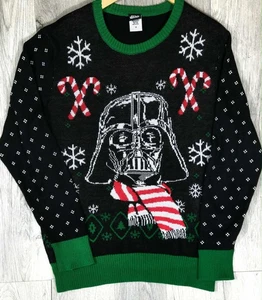Star Wars Darth Vader Christmas Ugly Sweater Candy Cane Scarf Medium #6 - Picture 1 of 5