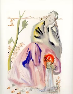 SALVADOR DALI THE DIVINE COMEDY PURGATORY 21 ORIGINAL LTD. ED. WOODBLOCK PRINT - Picture 1 of 1