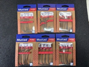 6 packs - Mustad Alpha Point TAK-OFFSET Worm Hooks - #733 - Picture 1 of 1