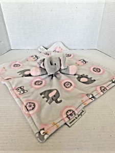 Mantas & Beyond Nunu Elefante Lovey Manta de Seguridad Felpa Bebé Búho Rosa Blanco - Imagen 1 de 6