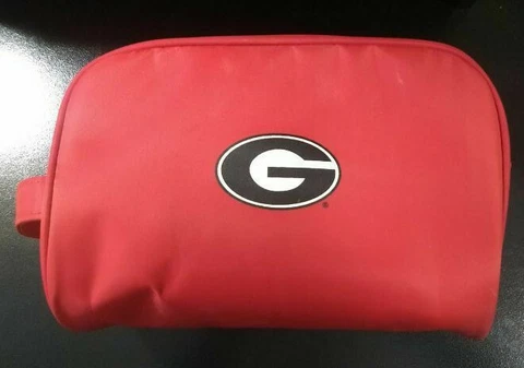Red Georgia Bulldogs Toiletry Shave Kit Bag UGA Travel Cover