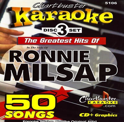 Karaoke CD+G CHARTBUSTER RONNY MILSAP 5106 3 DISC SET In case w/song list - Image 1 of 4