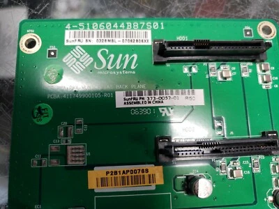 Sun Microsystems 373-0057-01 2-Slot SATA/SAS Disk Drive Backplane Board READ AD - Image 1 of 4
