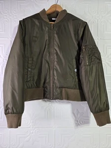 Tommy Hilfiger Mujer Chaqueta Bomber Cremallera Completa Manga Larga Oliva Talla Grande  - Imagen 1 de 21