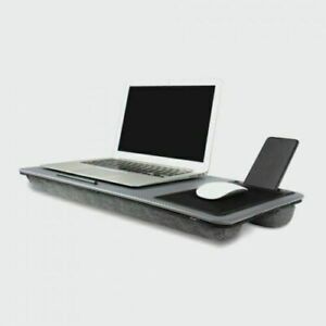 Multi Purpose Lap Desk Built-In Mousepad Phone Stand Laptop Tray w/ Cushion Base