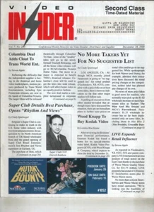 Video Insider Mag Darrell Baldwin & Wood Knapp December 18 1989 111621nonr - Imagen 1 de 1