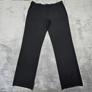 Adidas Golf Pants Mens 37x33 Flat Front Chino Lightweight Casual Black - Picture 1 of 16
