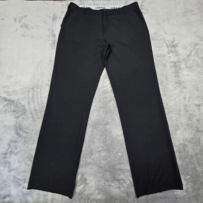 Adidas Golf Pants Mens 37x33 Flat Front Chino Lightweight Casual Black  - Image 1 of 4