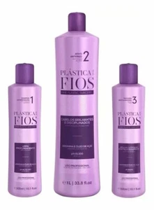 Cadiveu Plastica dos Fios Straightener Brazilian Keratin Hair Treatment 3 Steps - Picture 1 of 9