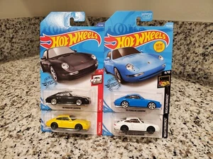 HOTWHEELS '96 PORSCHES CARRERA ( LOT OF 4 ) GERMAN MUSCLE - Picture 1 of 6