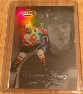 1998-99 Topps Gold Label Goal Race ‘99 Black Theoren Fleury #GR7 Calgary Flames - Picture 1 of 2