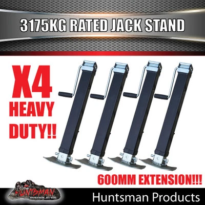 4 X Heavy Duty Trailer Caravan Canopy Jack Leg Stand 3175KG Rated Side Handle - image 1 of 4