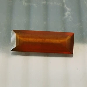 Natural Faceted Orange Hessonite Garnet 10.05 Cts 24X8 MM Baguette Cut Gemstone - Picture 1 of 6