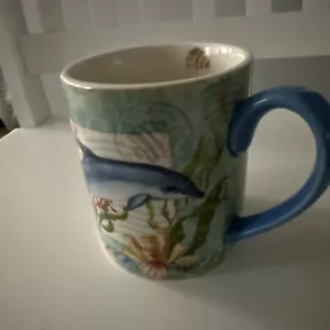 Cape Shore nautische Delfin-Kaffeetasse - NEU - Bild 1 von 4
