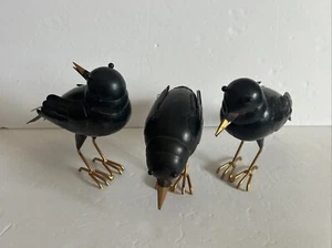 Weighted Metal Black Raven Crow Bird Primitive Farmhouse French Country Decor 3 - Picture 1 of 11