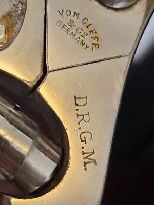 Tijeras de uva antiguas plateadas 11,5" Vom Cleff & Co Alemania florales repoussé Foto 1 de 4