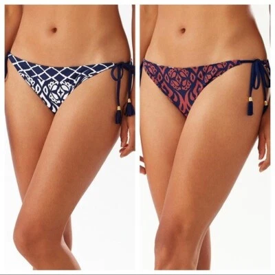Tommy Bahama Reversible Bikini Bottom Ikat Diamonds NEW NWT XS - Image 1 of 4
