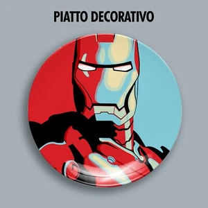 Plato Decorativo Pop Art Iron Man Regalo De Decoración Idea Nueva Arte - Bild 1 von 2