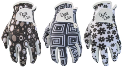 DIVOT DIVA 3er Set SCHWARZ/WEISS Damen Golfhandschuhe SMALL MEDIUM LARGE 5