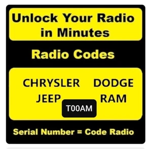 CHRYSLER ✅ JEEP ✅ RAM ✅ DODGE ✅ RADIO UNLOCK CODE ✅ T00AM ✅ T**QN ✅ T00 ✅ 100%✅ - Picture 1 of 12