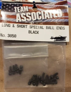 Team Associated 3858 Long and Short Ball ends Black TC3 TC4 original Parts - Picture 1 of 3