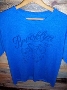 Brooklyn Bicycles EST.1664 Blue T-Shirt Men's Large "Enjoy the Ride" - Picture 1 of 7
