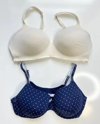Lane Bryant Cacique Lightly Lined T-Shirt Style Bras Size 44DD / Lot Of 2 - Image 1 of 4