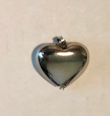 Dije colgante de corazón soplado de plata de ley 3/4" 3 g Foto 1 de 4