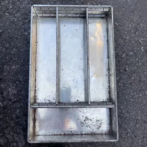 10-3/8” X 16-1/2” Vintage Hoosier Style Tin Silverware Divider Drawer Insert - Picture 1 of 15