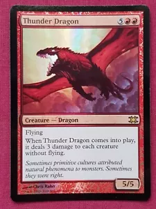 Magic The Gathering FROM THE VAULT DRAGONS FOIL THUNDER DRAGON FTV red card MTG - Picture 1 of 2