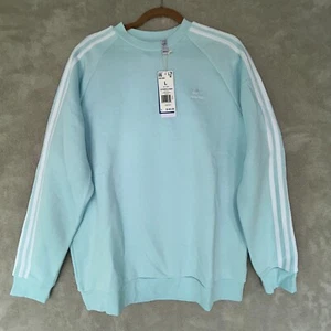 Adidas 3 Rayas Crew Polar Sudadera Para Hombre L Trifolio "casi azul" Color Pesado - Imagen 1 de 9