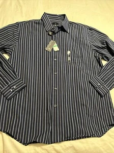 Van Heusen Non Iron Long Sleeve Blue Button Up Shirt Size Large - Picture 1 of 11