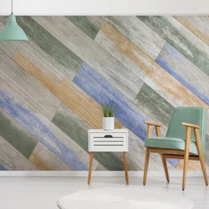 Vlies Fototapete Wandtapete Wandbilder Handgemalte Abstrakte Holzmaserung 2637 - Picture 1 of 7