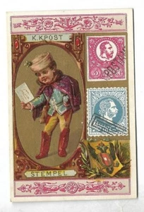 Postbote Österreich Briefmarke - - Chromo Farcy - Bremen - Trade card - Bild 1 von 2