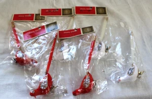 Vintage NOS Shiny Brite Glitter Bird Christmas Tree Ornament Glitter Decor Japan - Picture 1 of 6