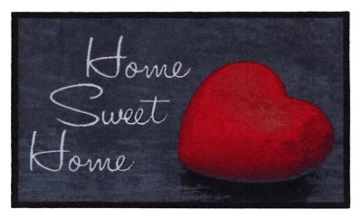 Fußmatte Schmutzfangmatte Türmatte Fußabtreter mit Motiv Home Sweet Home 50x75 - Bild 1 von 4