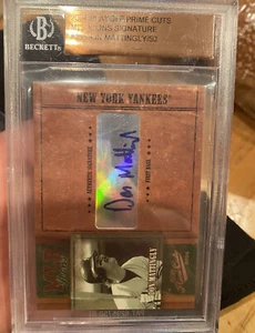 2004/05 Playoff Prime Cuts Don Mattingly Auto Bgs Encapsulated #9/50 Rarely Seen - Picture 1 of 3