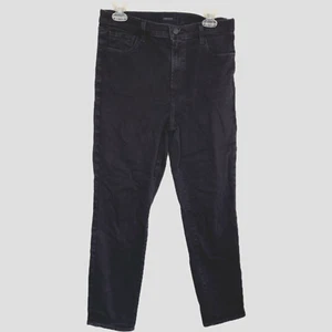 High Waisted Straight Leg Jeans Size 30 x 30 J Brand Black Teagan - Picture 1 of 9
