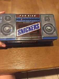 Vintage 1990 Edition Snickers Fun size Radio Theme Tin - Picture 1 of 10
