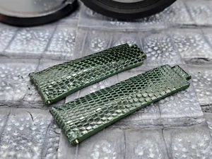 20mm/16mm Exotic Leather Watch Band  Vintage Minimalist Design - Picture 1 of 14