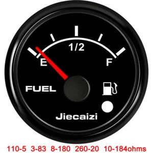 Waterproof 52mm Fuel Level Gauge 110-5 3-83 8-180 260-20 10-184ohms 7 Colors LED - Bild 1 von 6
