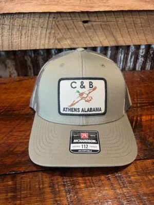 Nuevo C&B Granja + Exterior Richardson 112 Oliva Camuflaje Malla Pato Gorra Sombrero Foto 1 de 4
