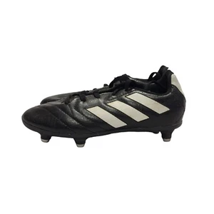 Adidas Black White Screw Studs Lace-up Football Boots UK Boy's Size 1 H860 - Picture 1 of 6