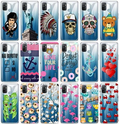 Custodia Cover per ZTE Blade A52 TPU silicone morbida e trasparente disegno T3 - Immagine 1 di 2