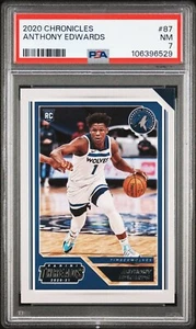 2020 Panini Chronicles Threads #87 Anthony Edwards Rookie RC PSA 7 - Picture 1 of 2