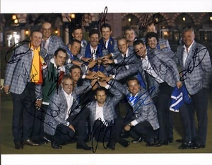 RORY MCILROY SIGNED AUTO'D 11X14 PHOTO 2012 EURO RYDER CUP TEAM LEE WESTWOOD +14 - Picture 1 of 1