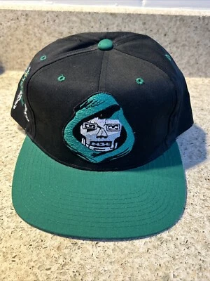 Vintage 1993 Marvel Doctor Doom Blockhead Snapback Hat by American Needle - Image 1 of 4